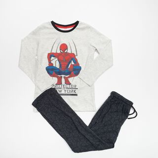 Pijama Niño Spiderman New York Gris Marvel,hi-res