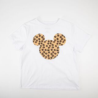 Polera Mujer Mickey Animal Print Blanco Disney,hi-res