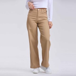 Jeans Mujer Wide Leg Cargo Camel Fashion´s Park,hi-res