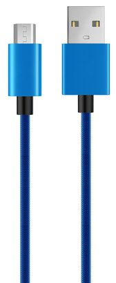 Cable USB a Micro USB Carga y Transmisión de Datos 1mt Azul,hi-res