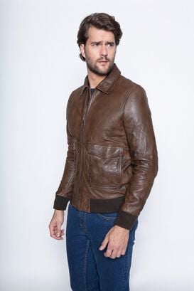 Chaqueta Central Leather Tabacco,hi-res