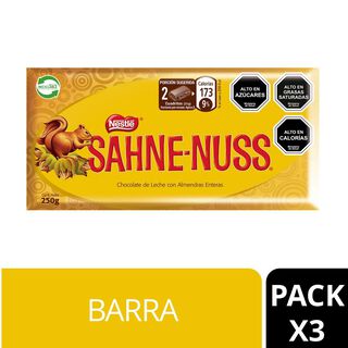 Chocolate SAHNE NUSS® Barra 250g X3,hi-res