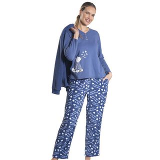 Pijama 3 piezas micropolar azul Art 241566,hi-res