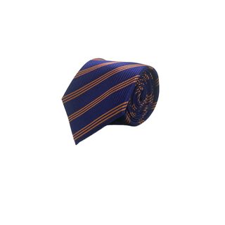Corbata Seda Diseño Rayas Azul Claro 8cm,hi-res