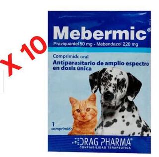 Mebermic Antiparasitario 10 comprimidos,hi-res