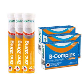 Vitamina Complejo B - B-Complex (3) - Zinc 20 Mg (3) - Pack 6 Unidades.,hi-res