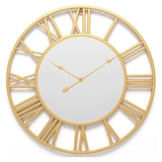 Reloj De Pared Con Espejo Redondo Estilo Vintage,hi-res