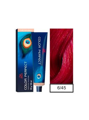 WELLA-tintura permanente color perfect 6/45 rubio oscuro rojo caoba 60gr + oxidante 20vol 60ml,hi-res