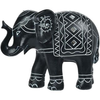 Figura Decorativa Elefante Jodhpur Black Grande,hi-res