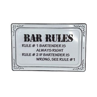 Placa Decorativa Bar Rules,hi-res