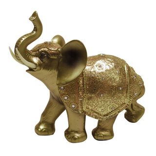 Figura Elefante Dorado XL,hi-res