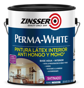 Esmalte al Agua Perma-White 3.785lts Blanco Satinado Zinsser,hi-res