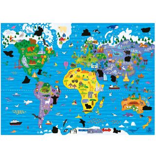 Puzzle Rompecabezas Mágico Mapa del Mundo,hi-res