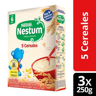 Cereal Infantil NESTUM® 5 Cereales 250g Pack X3,hi-res