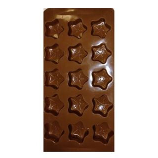 Moldes De Silicona Para Chocolate Para 15 Estrellas,hi-res