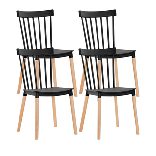 Set 4 sillas Windsor Negro / Pandalino spa,hi-res