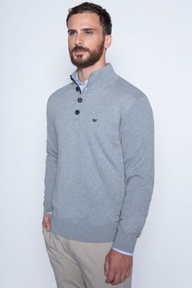 Sweater Bristol Smart Casual L/S Lt Grey,hi-res