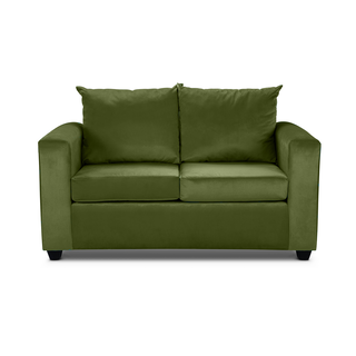 Sofa Niza 2 Cuerpos Felpa Verde Olivo,hi-res