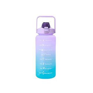 Botella De Agua Motivacional Gran Capacidad Con Bombilla 2l,hi-res