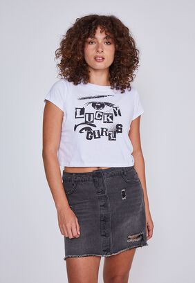 Polera Mujer Lucky Girls Blanco Sioux,hi-res