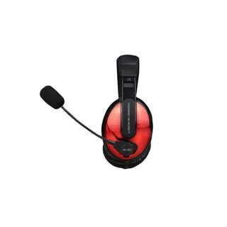Audífonos gamer Xtrike Me con micrófono y cable de 3.5 mm en negro/rojo,hi-res