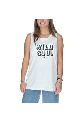 Polera S/M Mujer W Lifted Tank Gris,hi-res