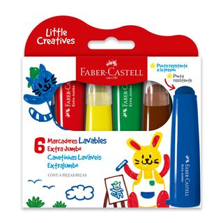 Marcador Extra Jumbo Faber-Castell Little Creatives x6 Color,hi-res