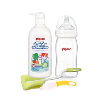 Pack Mamadera Pigeon Sottouch 240ml + Kit De Limpieza,hi-res