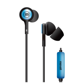 Audífonos In-tips Con Micrófono Azul In Ear Maxell,hi-res
