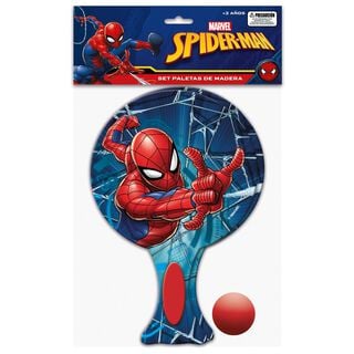 Set Deportivo Paletas De Madera Spiderman Marvel Pronobel,hi-res
