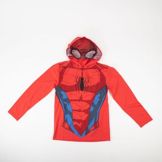 Polera Manga Larga Niño Spiderman Costume Rojo Marvel,hi-res