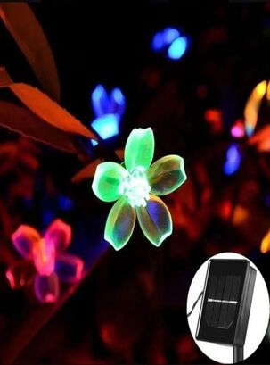 Luces LED solares de flores de colores para Navidad,hi-res