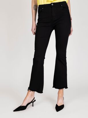 Jeans The Ness Cropped Flare Negro Lineatre,hi-res