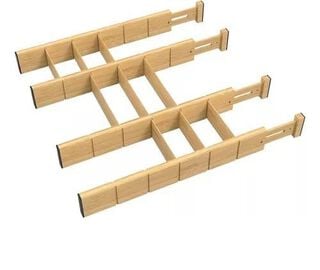Organizador Cajones Bambu Ajustables Expandibles Separadores,hi-res