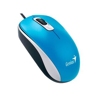 Mouse Genius Dx-110 Usb Óptico 3 Botones Ambidiestro Azul,hi-res