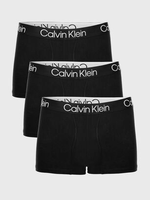 Pack 3 Bóxers Cortos - Structure Cotton Negro Calvin Klein,hi-res