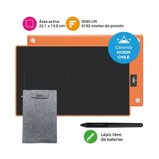 Tableta Digitalizadora Huion RTM-500 Orange Funda,hi-res