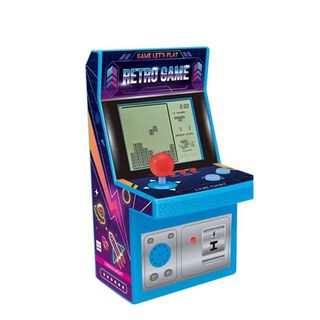 Juguete Mini Arcade Retro Machine Azul,hi-res