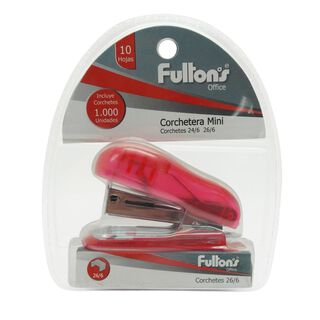 Corchetera Mini Plastica Roja 26/6, 24/6 Fultons,hi-res