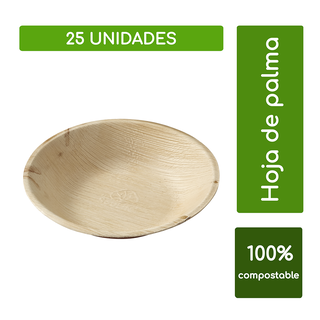 25 bowls Ecológicos de Hoja de Palma 100% compostables,hi-res