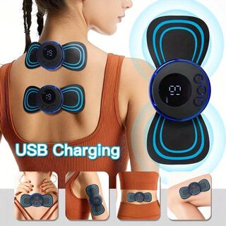 Mini masajeador electrico con pegatina inteligente masaje color negro,hi-res