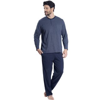 Pijama algodón azul Art 2412055,hi-res