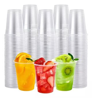 100 Vasos Desechables Plasticos Vaso Para Bebidas 13oz 400ml,hi-res