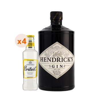 Gin Hendricks 700cc + 4 Aguas Tónicas Britvic,hi-res