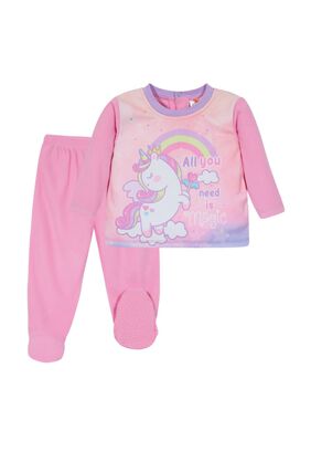 Pijama Bebé Niña Conjunto Polar Sustentable Rosado H2O Wear,hi-res