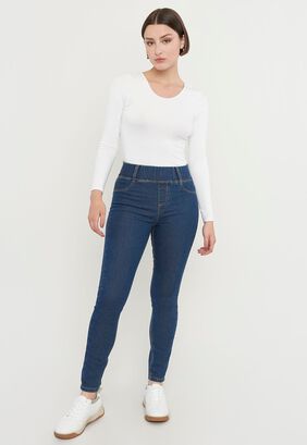 Jeans Mujer Básico Skinny Azul Oscuro Corona,hi-res