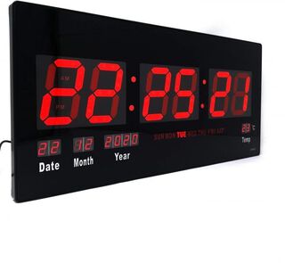 Reloj Digital de Pared con Calendario,hi-res