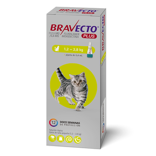 Bravecto Plus Pipeta Gato 1,2 - 2,8 Kg,hi-res