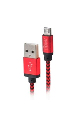 Cable Usb A Micro Usb Para Teléfono Rojo Mlab,hi-res