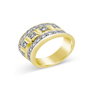 Anillo de Oro Amarillo 18kt Modelo Ekati con 23 Diamantes Corte Brillante de 2pts,hi-res